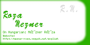 roza mezner business card